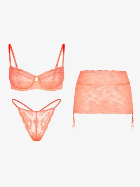 Lace Hour 3-Piece Set - Savage