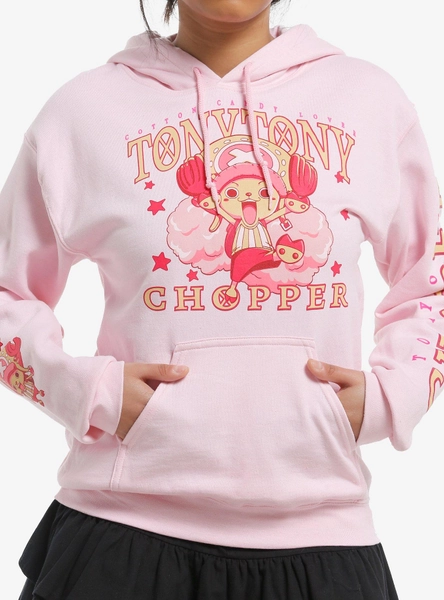 One Piece Chopper Cotton Candy Pink Hoodie