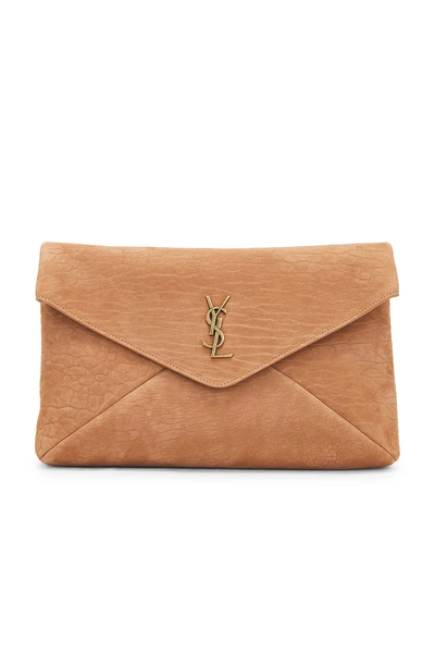 Saint Laurent YSL Pouch in Tan