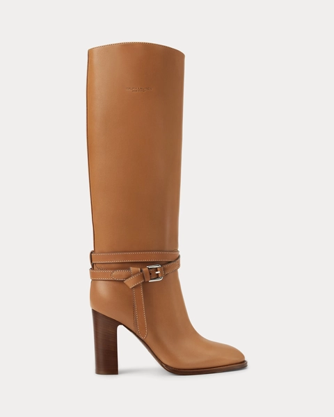 Donnely 90 MM Calfskin Boot for Women | Ralph Lauren