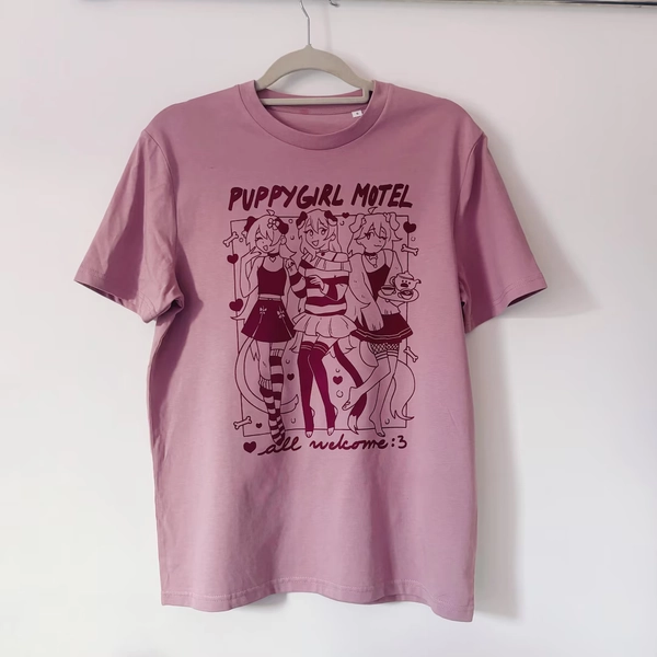 Puppy Girl Screenprinted T-shirt: Organic Cotton Anime Apparel - Etsy Australia