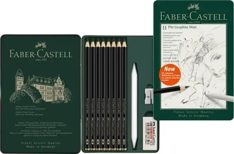 Lápiz Faber Castell Pitt Graphite Matt, Lata De 11