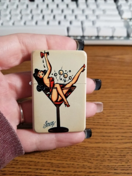 Martini Girl Sailor Jerry Inspired Flip Top Lighter - Etsy