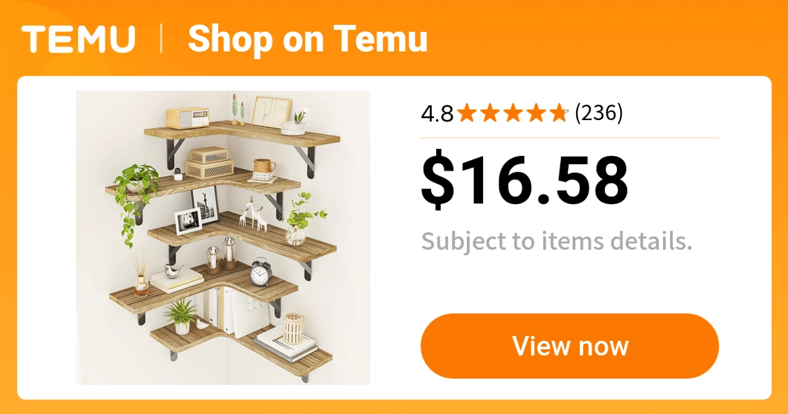   5pcs corner floating shelves wall mounted corner - Temu