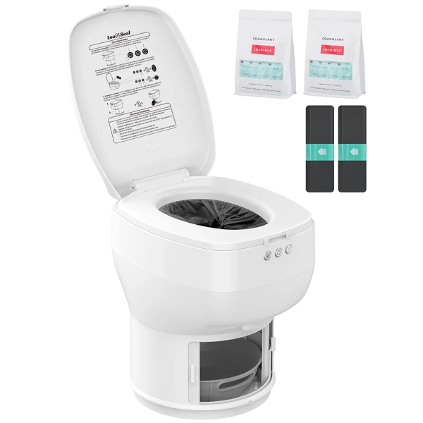 Modiwell Elite R1808 RV Toilet | Waterless Dry Flush | LooSeal Inside