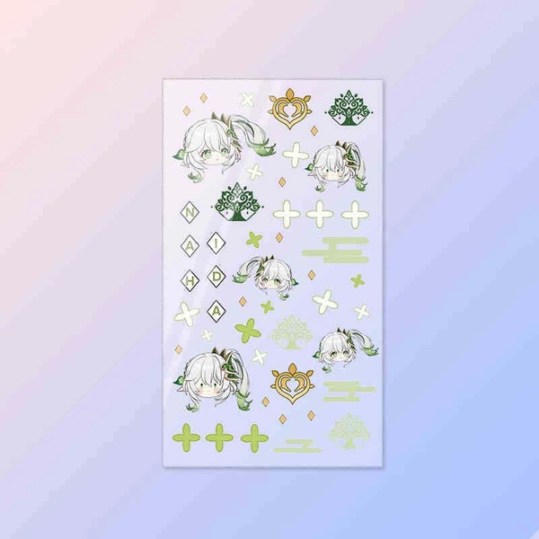 Genshin Impact Nail Decals Waterproof DIY Cute Genshin Stickers - Nahida