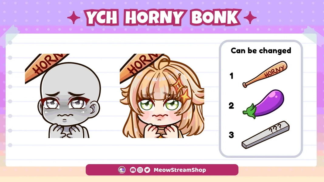 YCH Animated Emote - Horny Bonk by Meow (@MeowStreamShop)