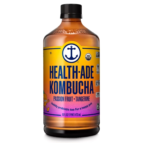 Health-Ade Passion Fruit-Tangerine Kombucha Tea, 16 fl oz - Walmart.com
