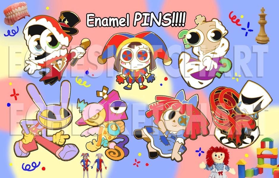 The Amazing Digital Circus Enamel Pins - Etsy