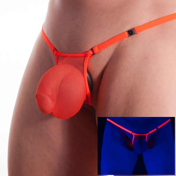Herren Tanga NEON DIAM mosquito net neon-miami und micro triangel Backstyle - 4 Beutelgrößen