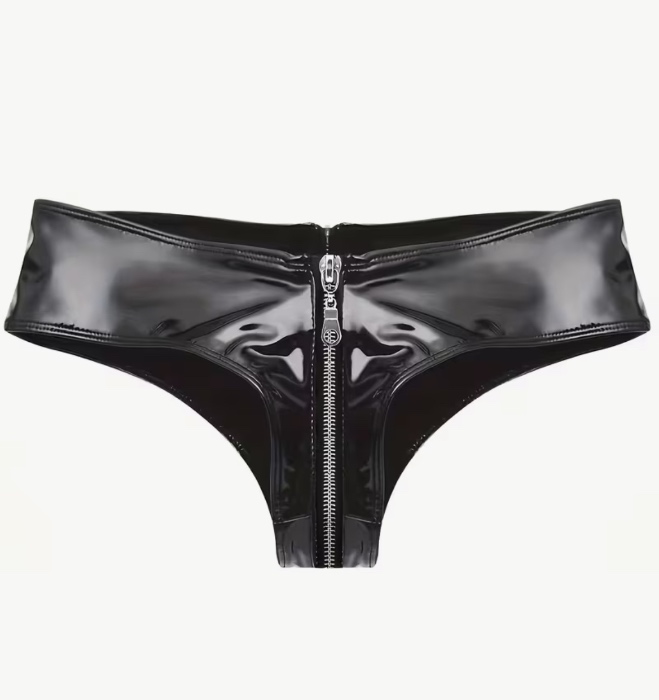 PVC zipper panties