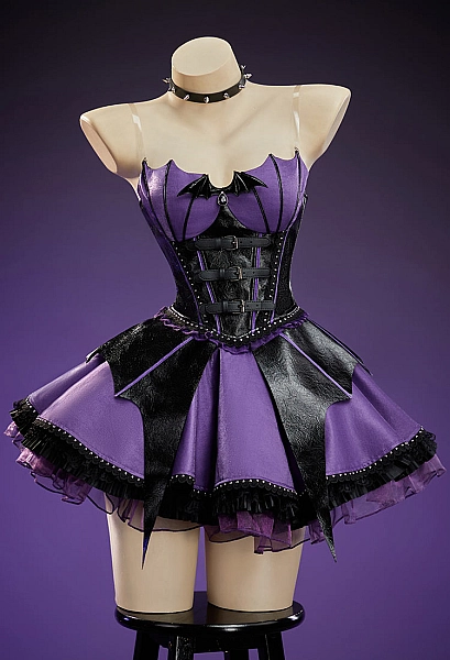 PM Derivative Gothic Black and Purple Outfit Set