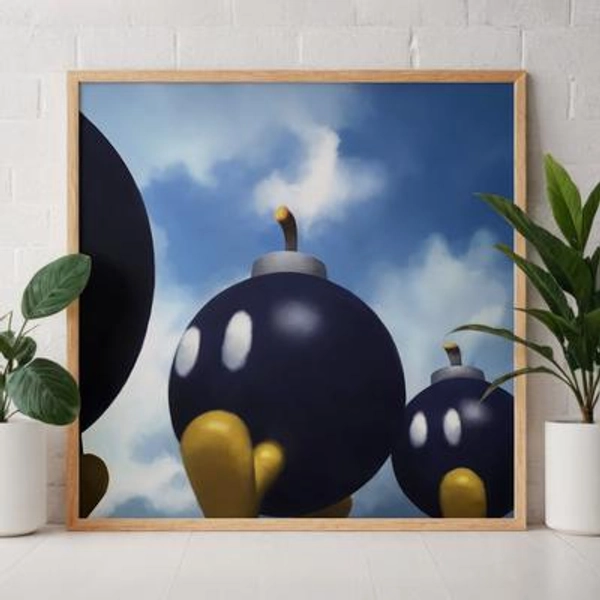 Bob-Omb Battlefield - Super Mario 64 - Premium Matte Paper Wooden Framed Poster