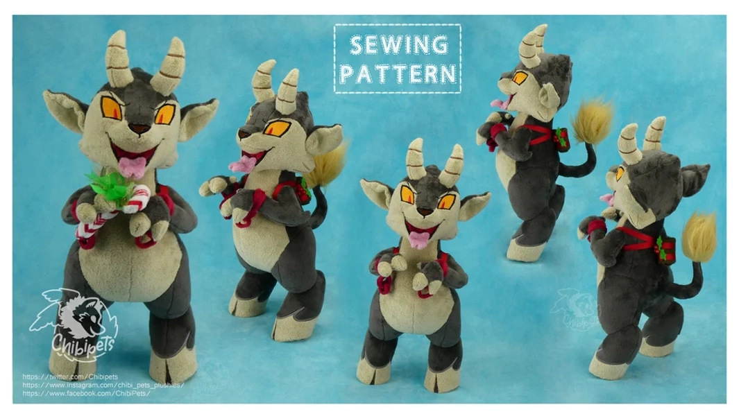 Krampus Chibi - Sewing Pattern and Tutorial