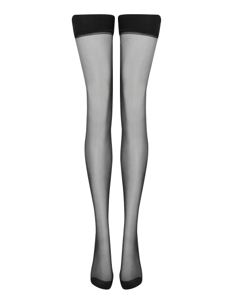 Tease Me Hold Ups in Black/Black | By Agent Provocateur All Accessories