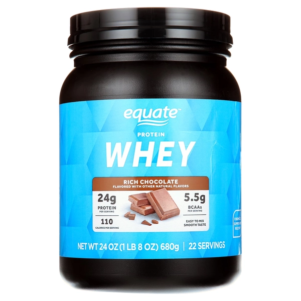 Equate Whey Protein Powder, Rich Chocolate, 24 oz - Walmart.com