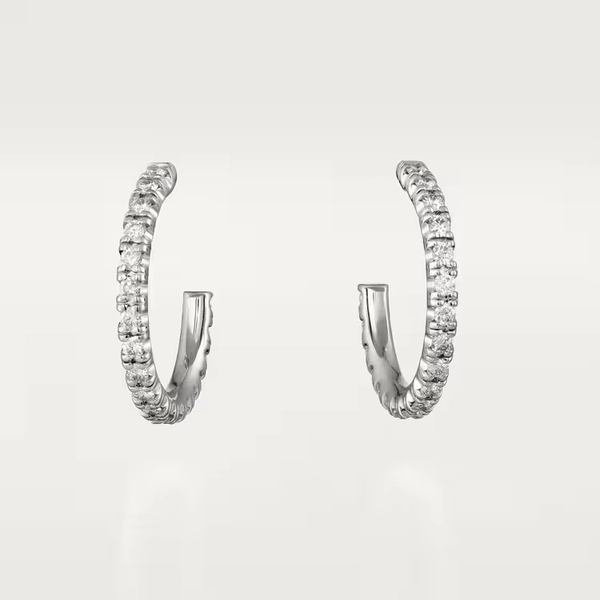 Etincelle de Cartier hoop earrings, small model, paved