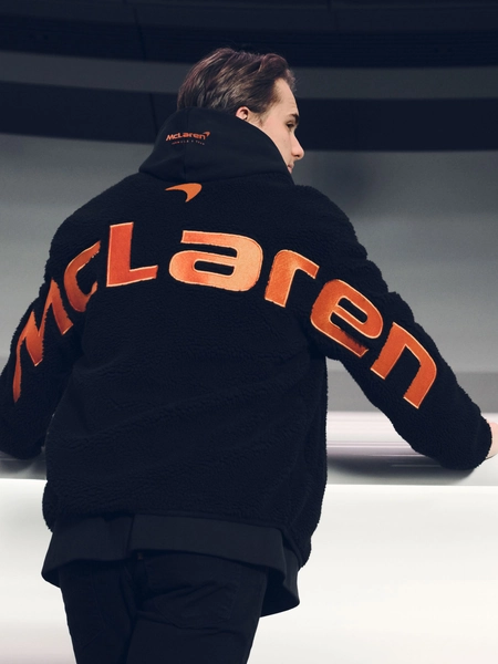 McLaren F1 Team Embroidered Fleece Jacket Unisex Fit in Black