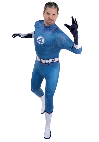 Mr Fantastic Fantastic Four Zentai Suit Men's Fancy Dress Costume | Marvel Fancy Dress Costumes