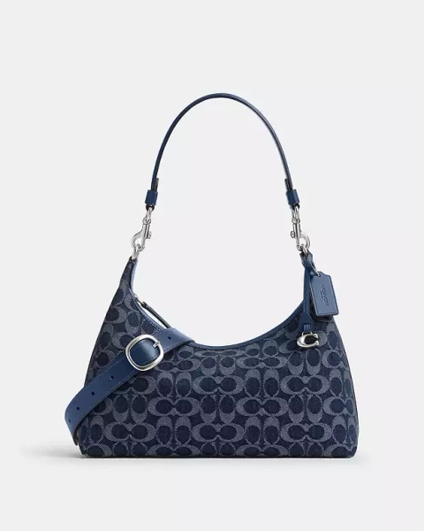 Argent/Bleu profond multi Sac épaule Juliet en denim exclusif