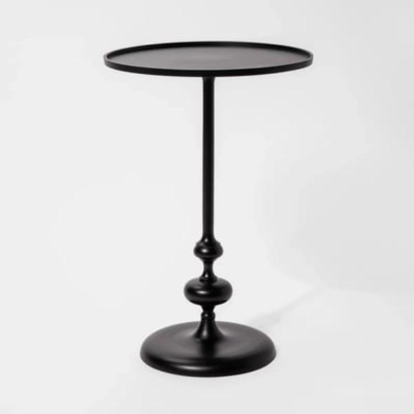 Londonberry Turned Metal Accent Table Large Black - Threshold™, Fully Assembled