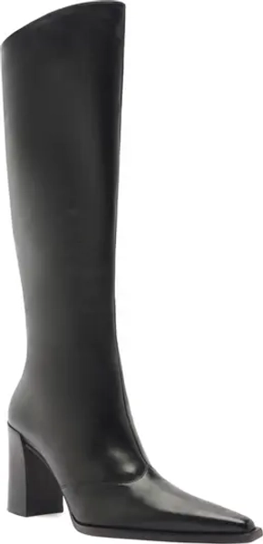 Raffaela Up Block Pointed Toe Knee High Boot