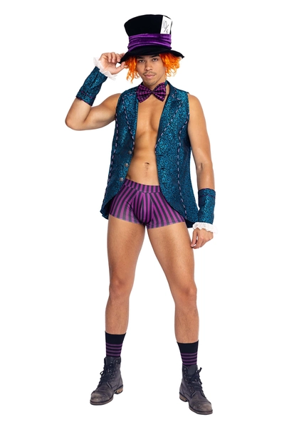 Hunky Mad Hatter Men's Fancy Dress Costume | Sexy Men's Fancy Dress Costumes