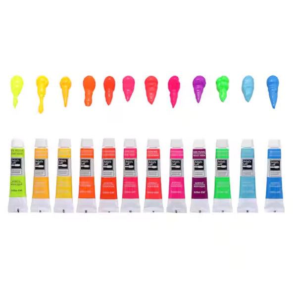 12 Color Neon Acrylic Paint Set by Artist's Loft™ Necessities™
