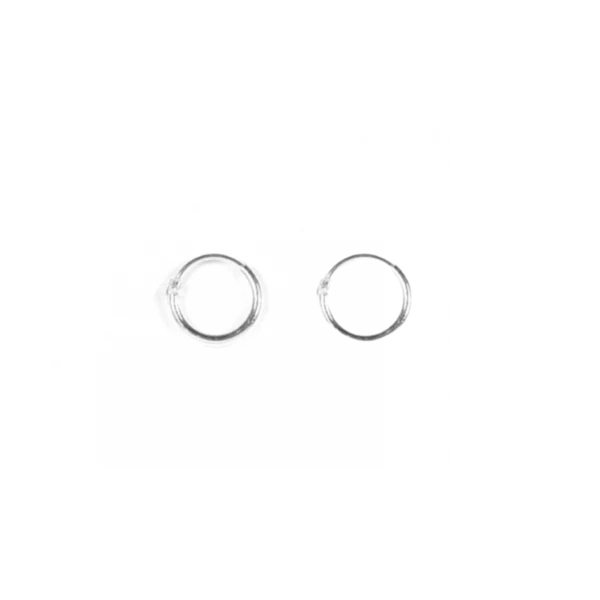 Cercei rotunzi argint Creole simple 10 x 1.2mm