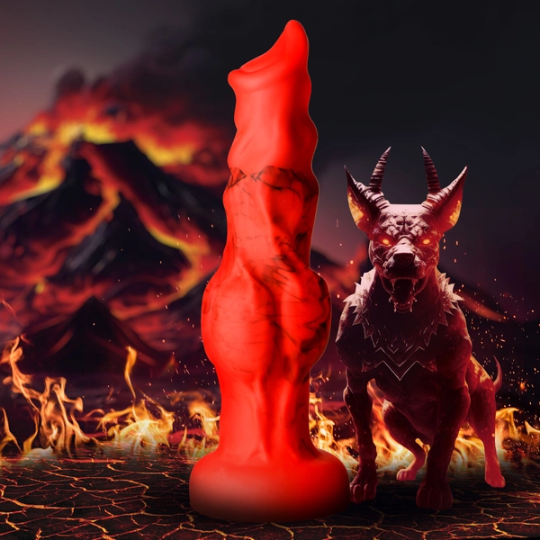 Fire Hound Silicone Dildo - Medium - Creature Cocks