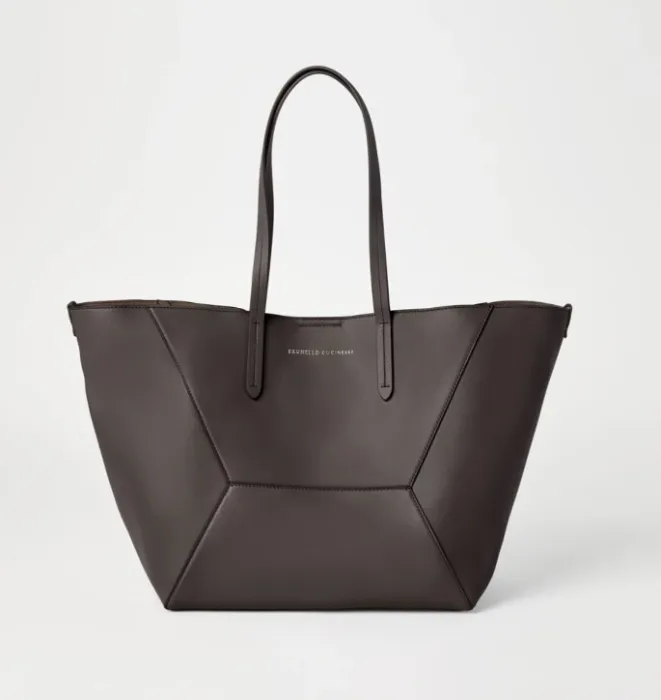 Brunello Cucinelli Duo bag in calfskin with monili