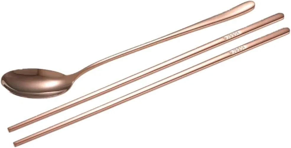 Lepelstokjes van roestvrij staal 304, bestekset in Koreaanse stijl, kerstcadeau (roze) : Amazon.com.be: Wonen en keuken