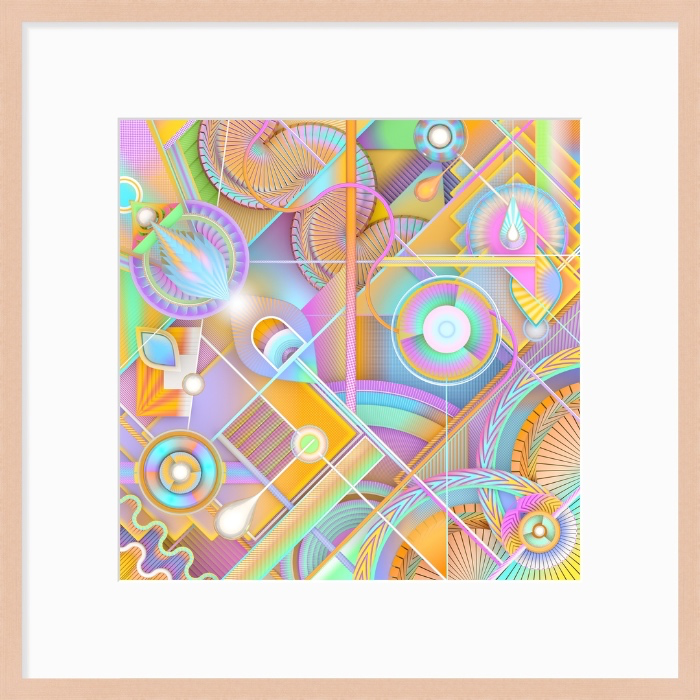 Perpetual Shatterings of Reality In Dashes Of Color Print + Frame | Ygor Dimas