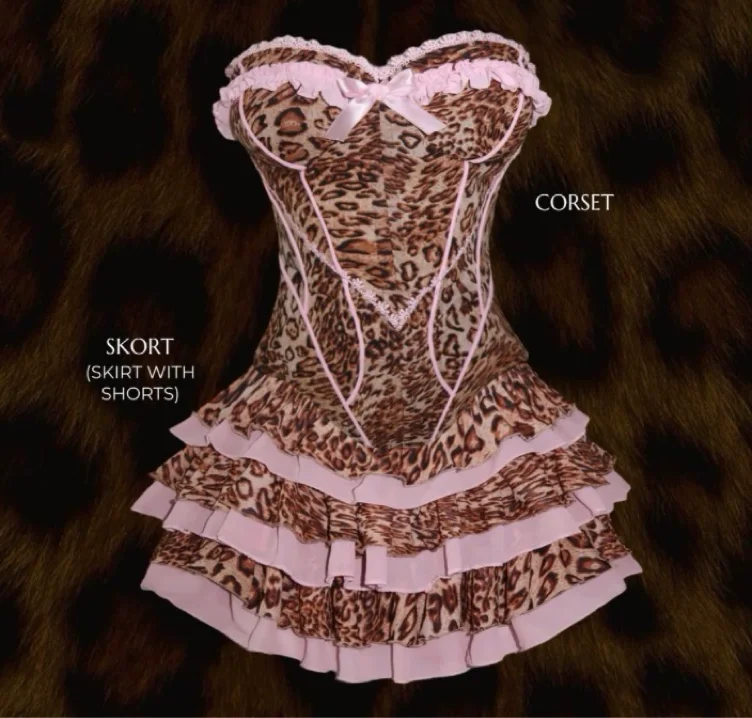 Juliet Dress Leopard Corset & Skort 
