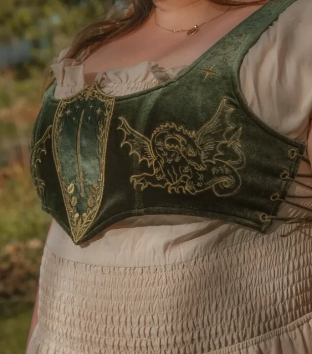 PREORDER- Lady of the lake cropped bodice top | XSmall