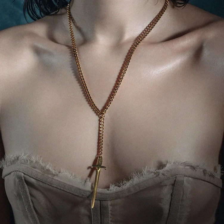 Collier Lariat Épée - Or | Or
