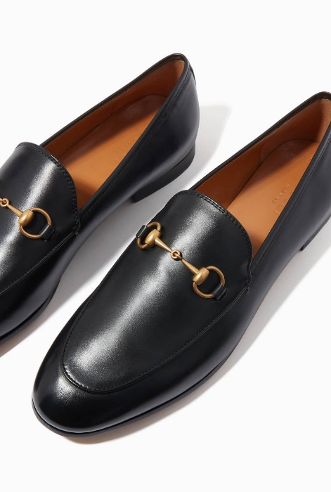 Gucci Jordaan Horsebit Loafers in Leather   