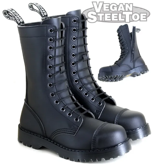 VST 12 Eyelet Zip Boot (Black) | Size EU44