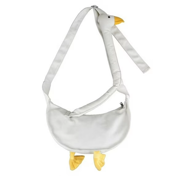 Funny Goose Canvas Shoulder Bag Goose Crossbody purses messenger bag Adjustable Reusable Handbags