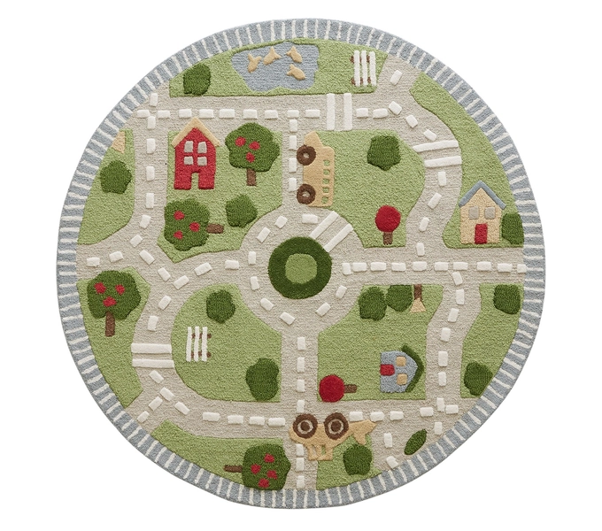 3-D Activity Play in the Park 5' Round Rug