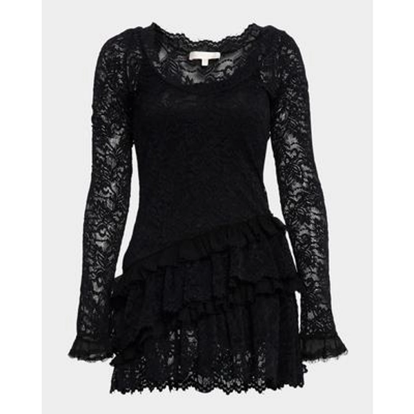 Rhea Lace Long-Sleeve Mini Dress