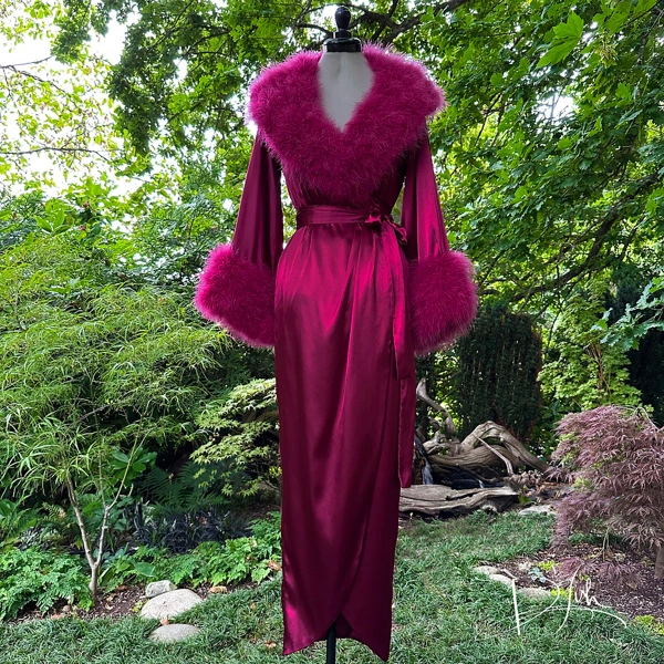 Wine "Cleo"  Dressing Gown | Catherine D'Lish