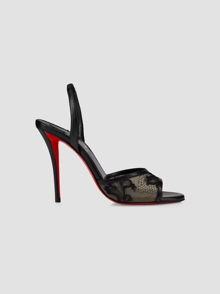 Miss Z Lace and Mesh Sling Sandals