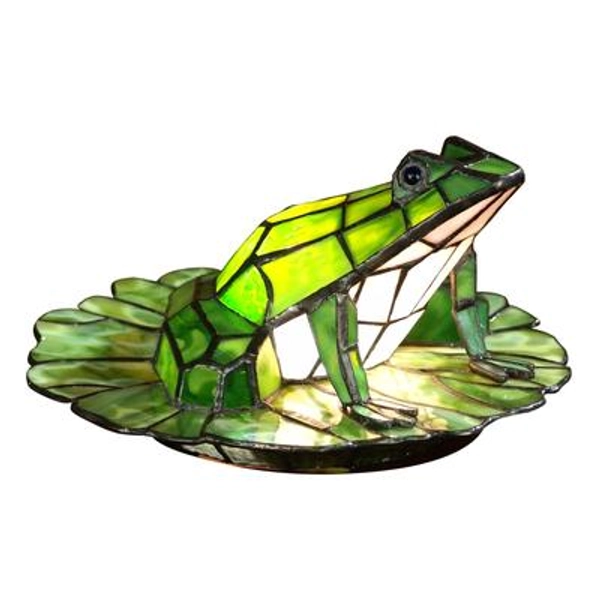 Frog Lily Pad Tiffany Accent Table Lamp