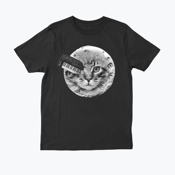 Moon T-shirt — Cats On Synthesizers In Space