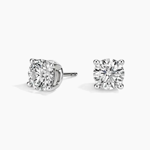 Perfect 4-Prong Certified Lab Diamond Stud Earrings (2 ct. tw.) in 18K White Gold