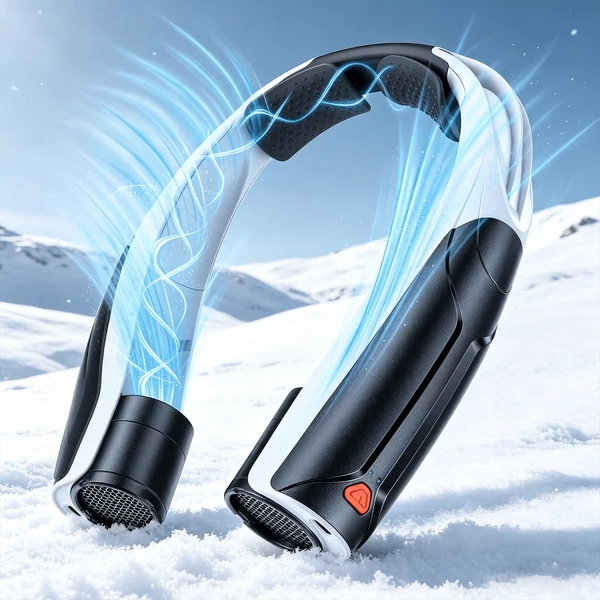 TEMU Neck Fan, Usb-c Rechargeable Personal Cooling Fan, 6-speed Portable Fan For Outdoor Travel, Gym, Office & Summer Use