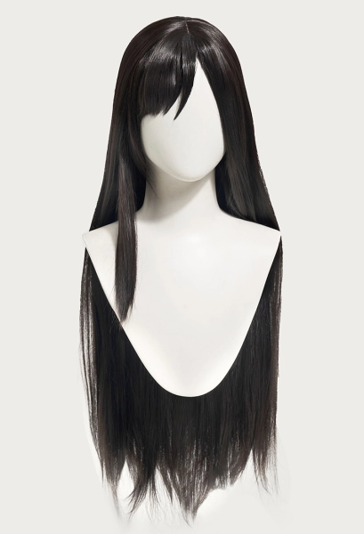 FF FF Tife Cosplay Wig Black Straight Wig