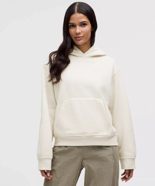 Women's Steady State Oversized Hoodie - Light Ivory/Gold - XS