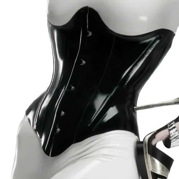 Corset Cintré Latex Noir | Latex House